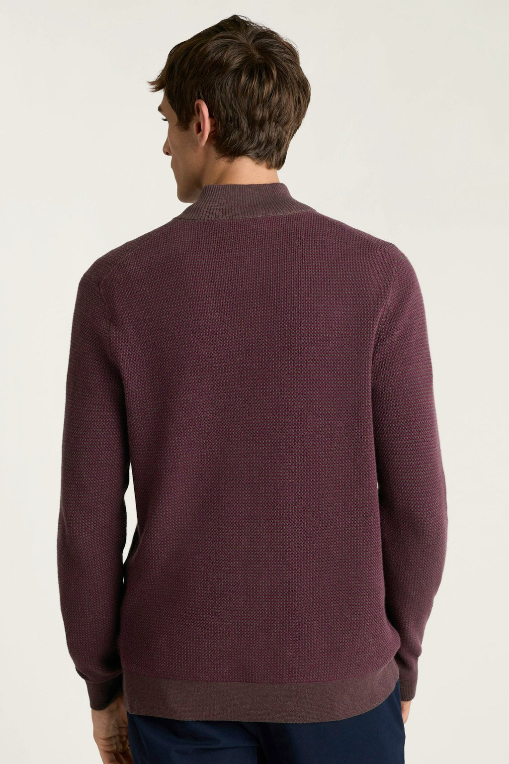 Washable Cotton Cashmere Quarter Zip