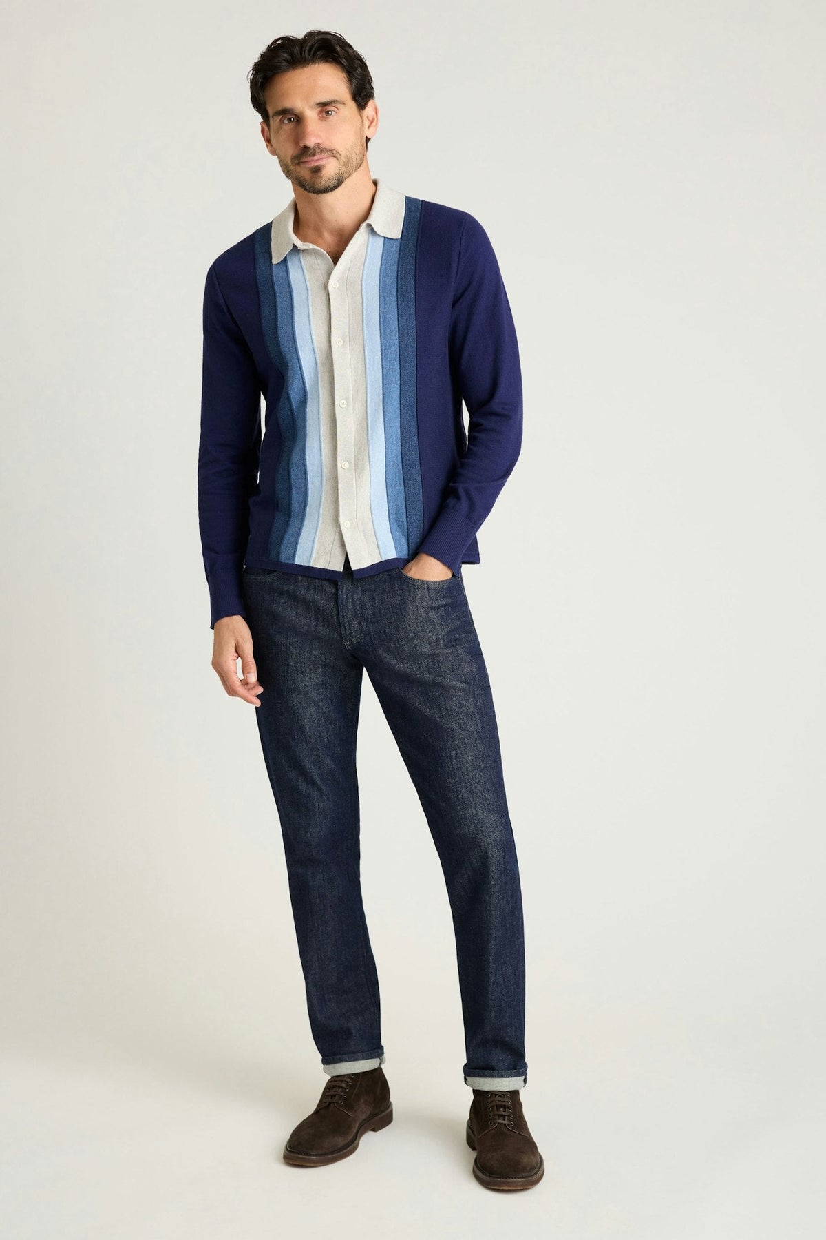 Hudson Long Sleeve Sweater Polo