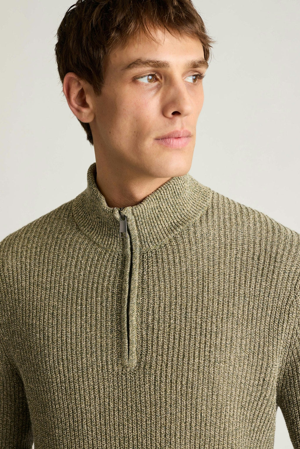 Italian Linen Cotton Quarter Zip