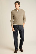 Italian Linen Cotton Quarter Zip