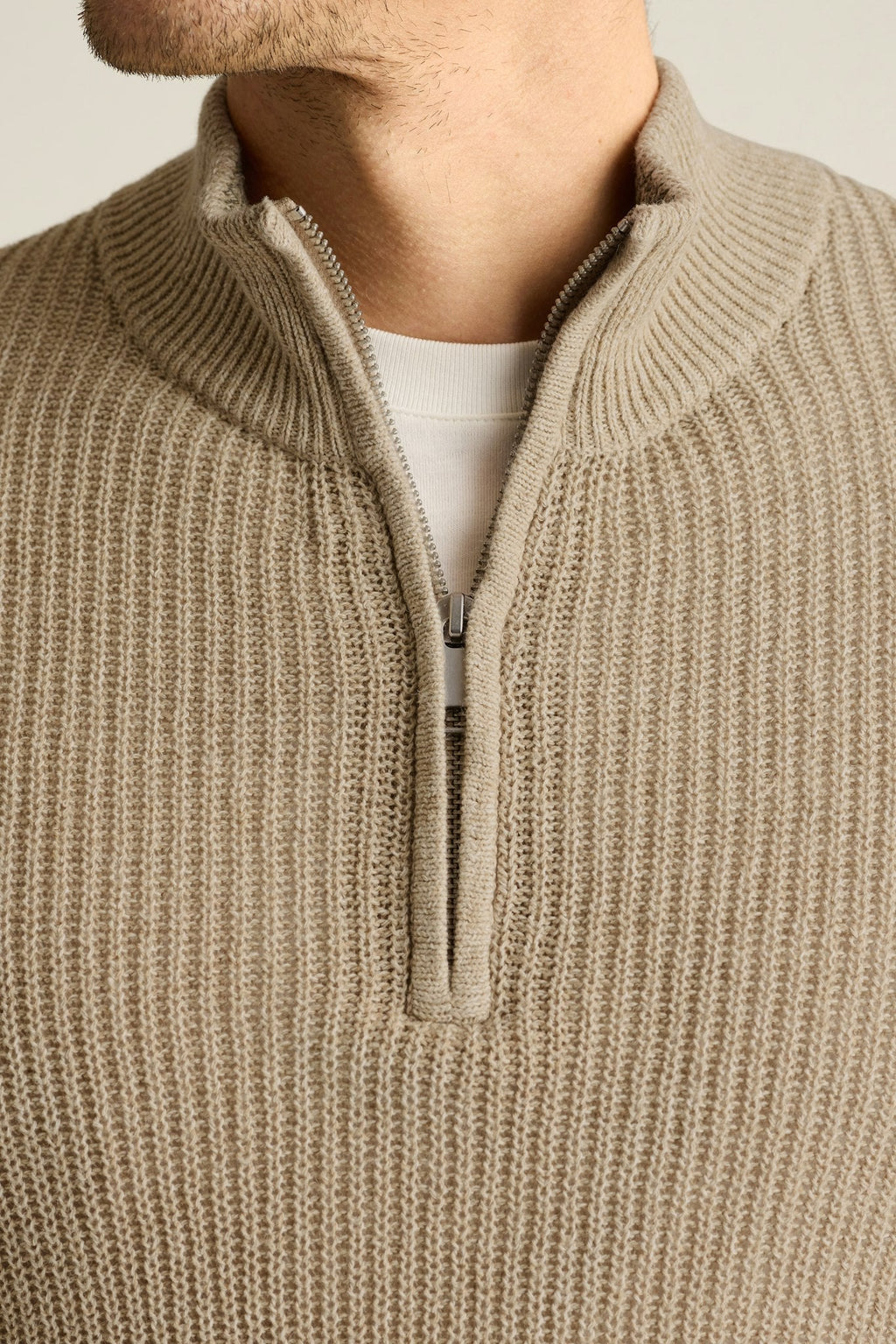Italian Linen Cotton Quarter Zip