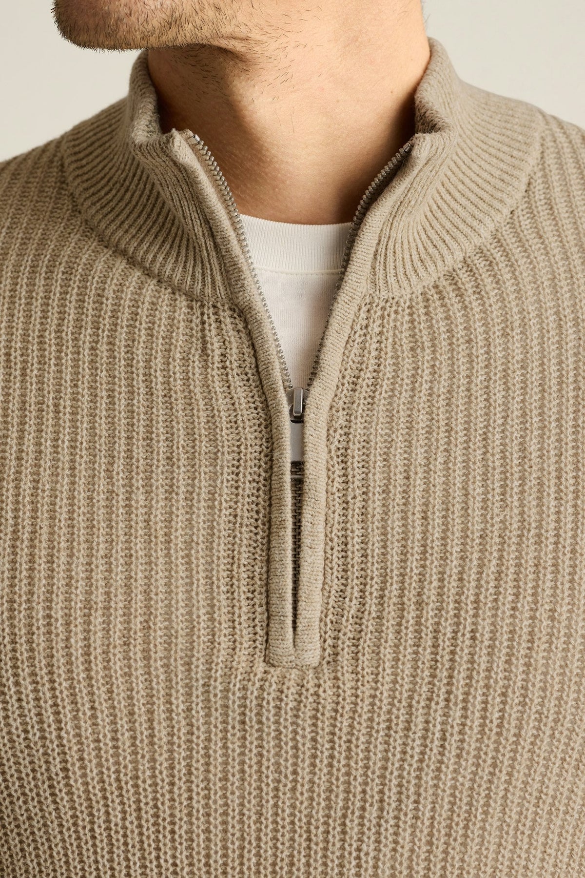 Italian Linen Cotton Quarter Zip