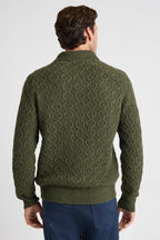 Wool Cable Sweater Polo