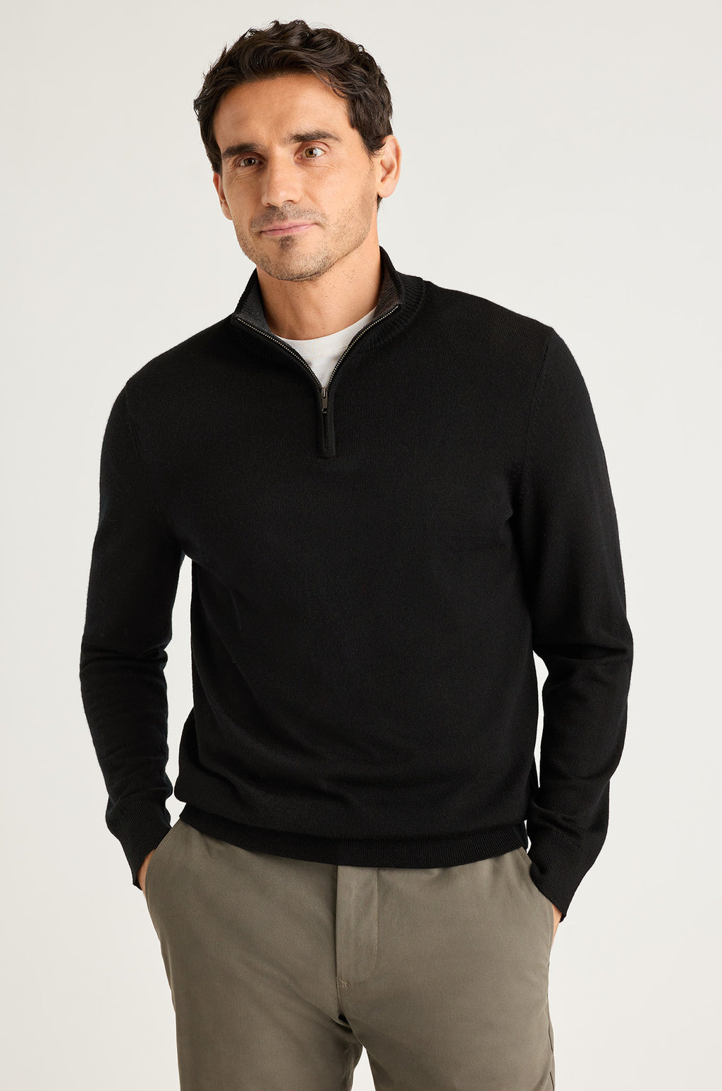 Washable Merino Quarter Zip