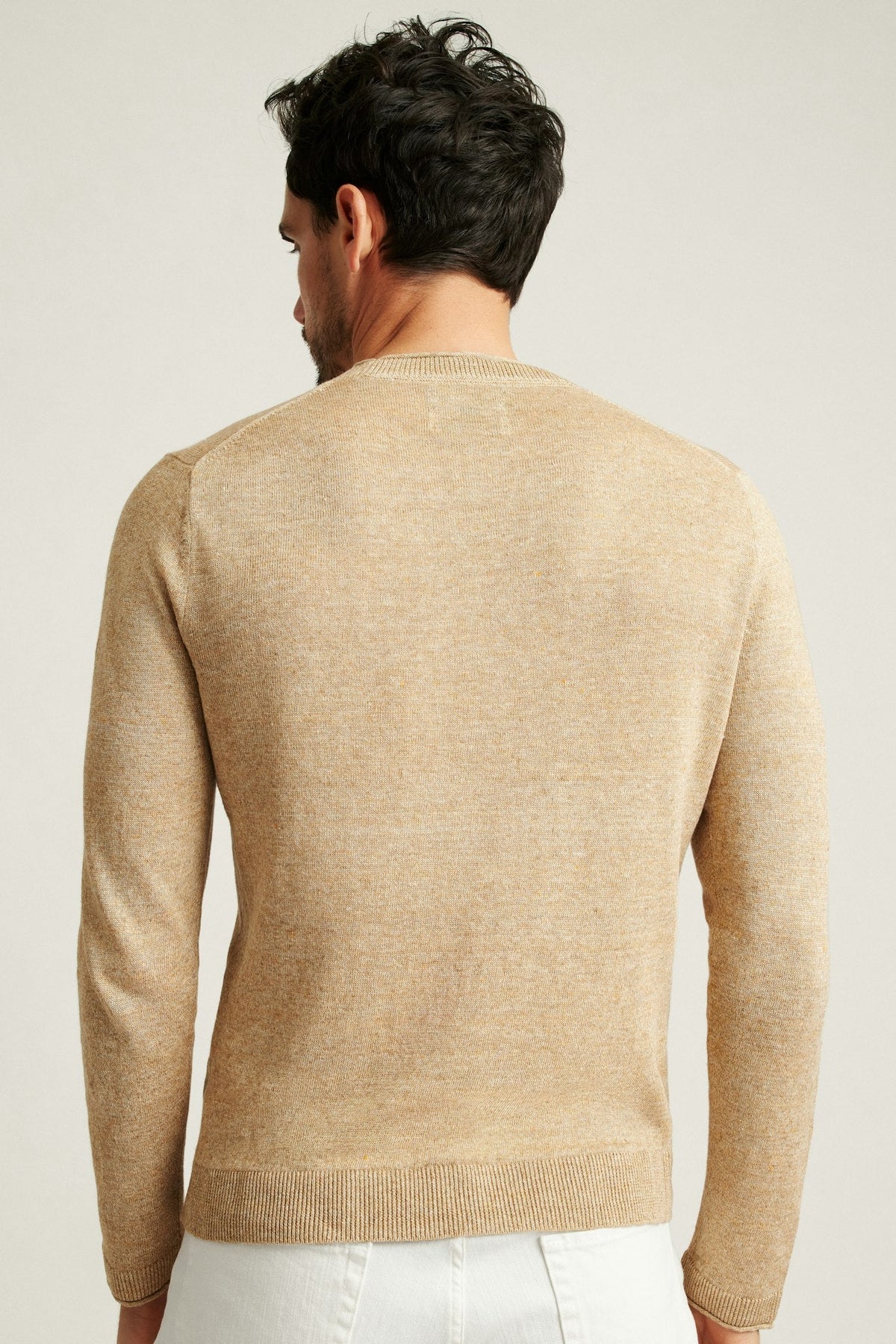 Italian Linen Roll Neck Sweater