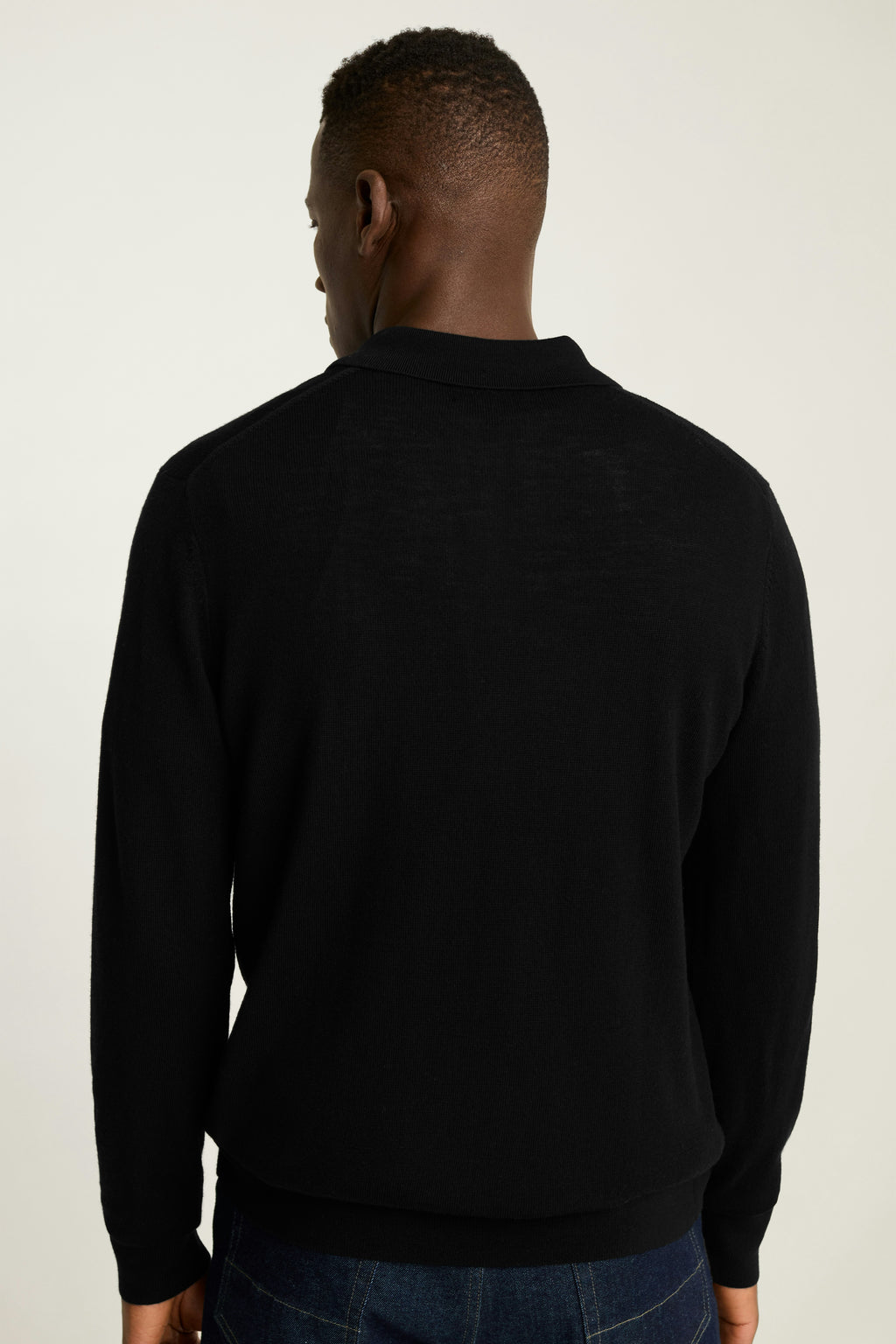 Merino Long Sleeve Sweater Polo