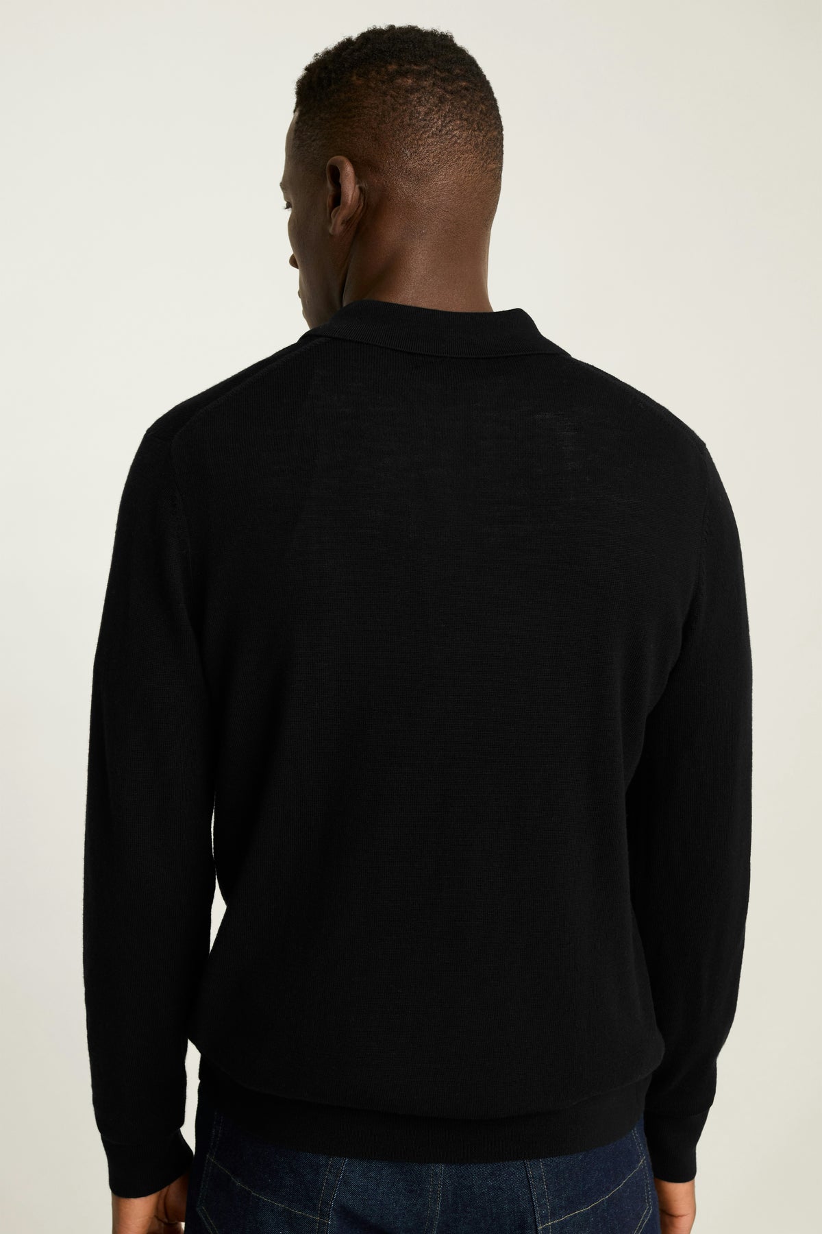 Merino Long Sleeve Sweater Polo
