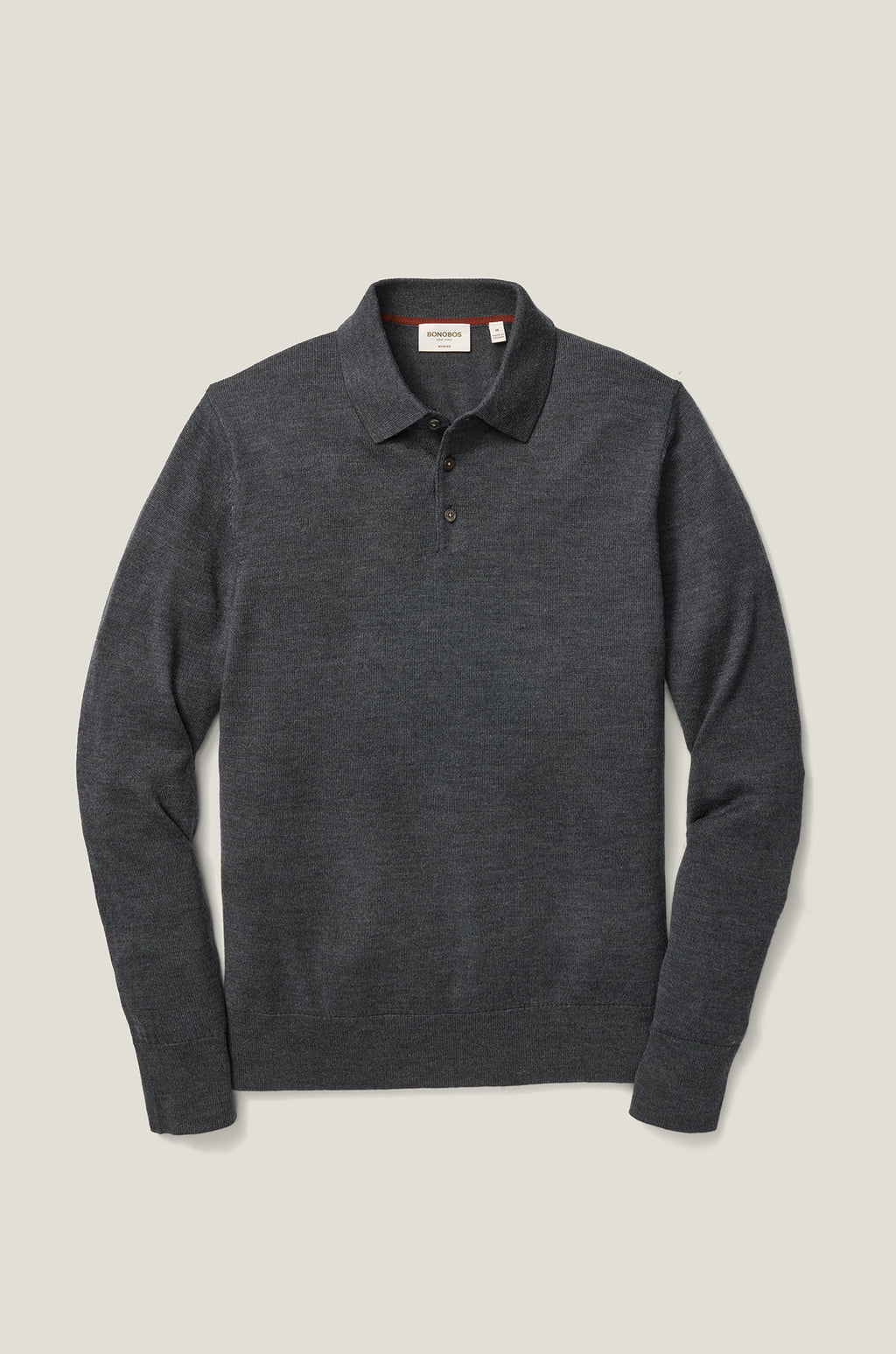 Merino Long Sleeve Sweater Polo