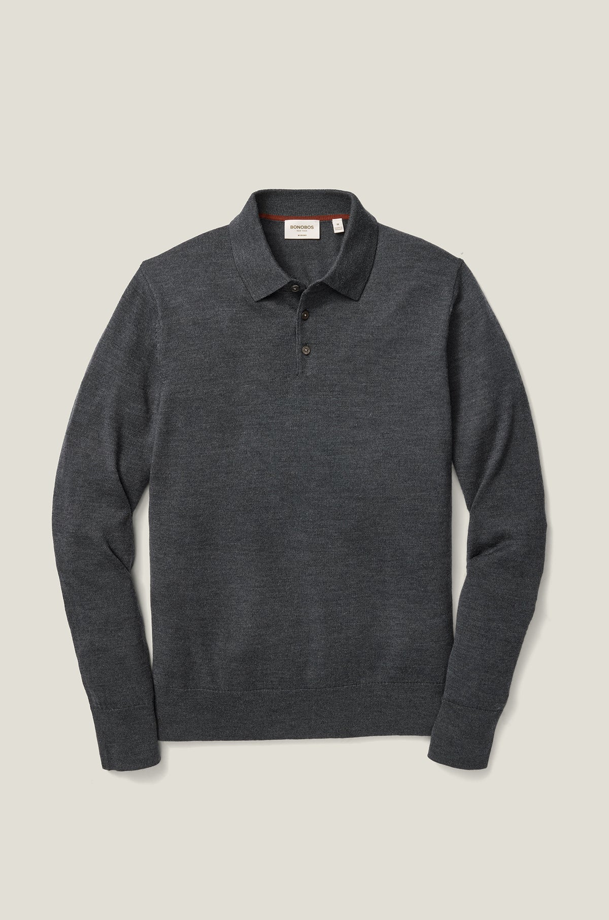 Merino Long Sleeve Sweater Polo