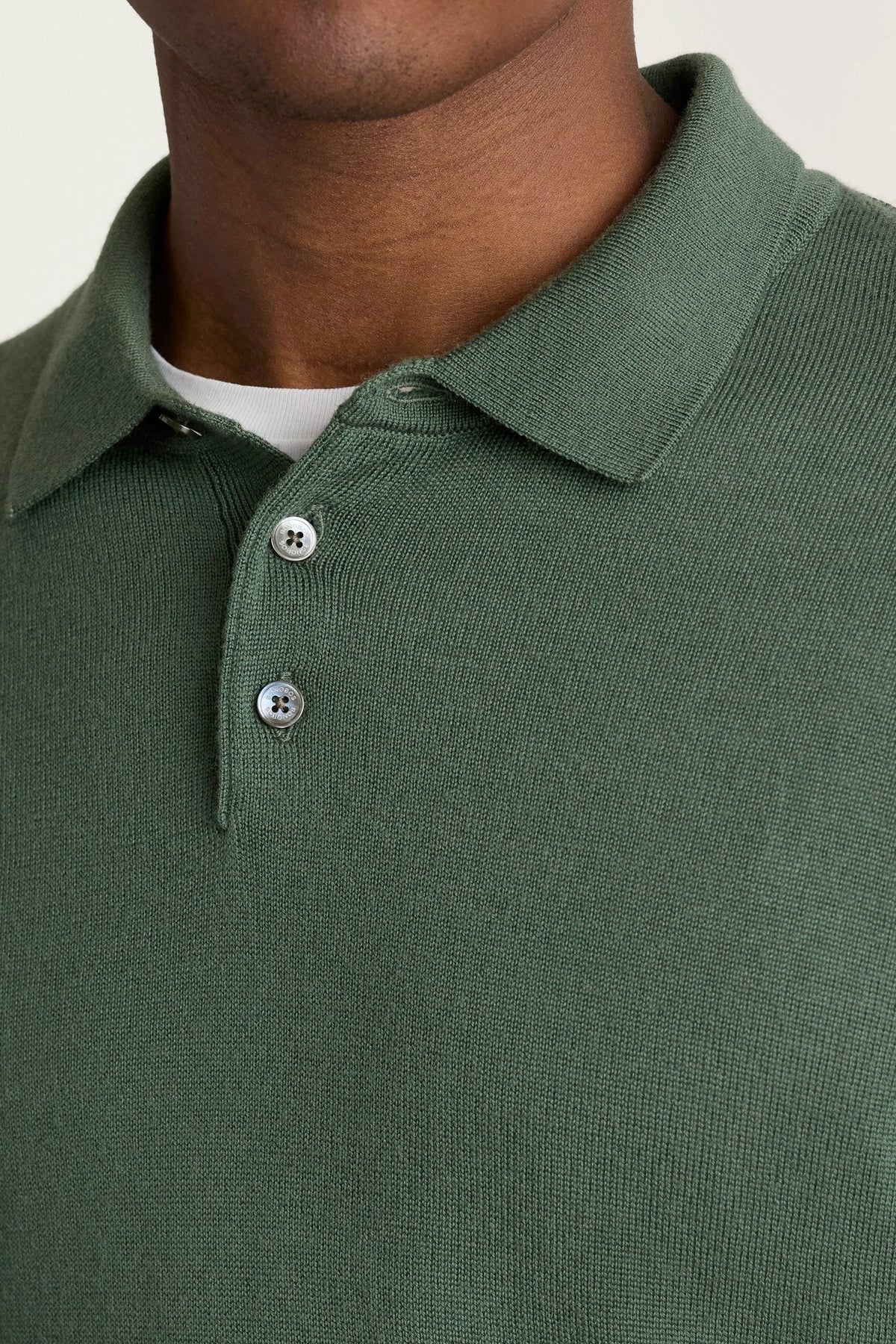 Merino Long Sleeve Sweater Polo