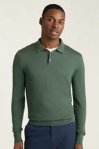 Merino Long Sleeve Sweater Polo