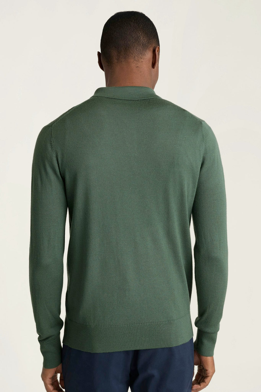 Merino Long Sleeve Sweater Polo