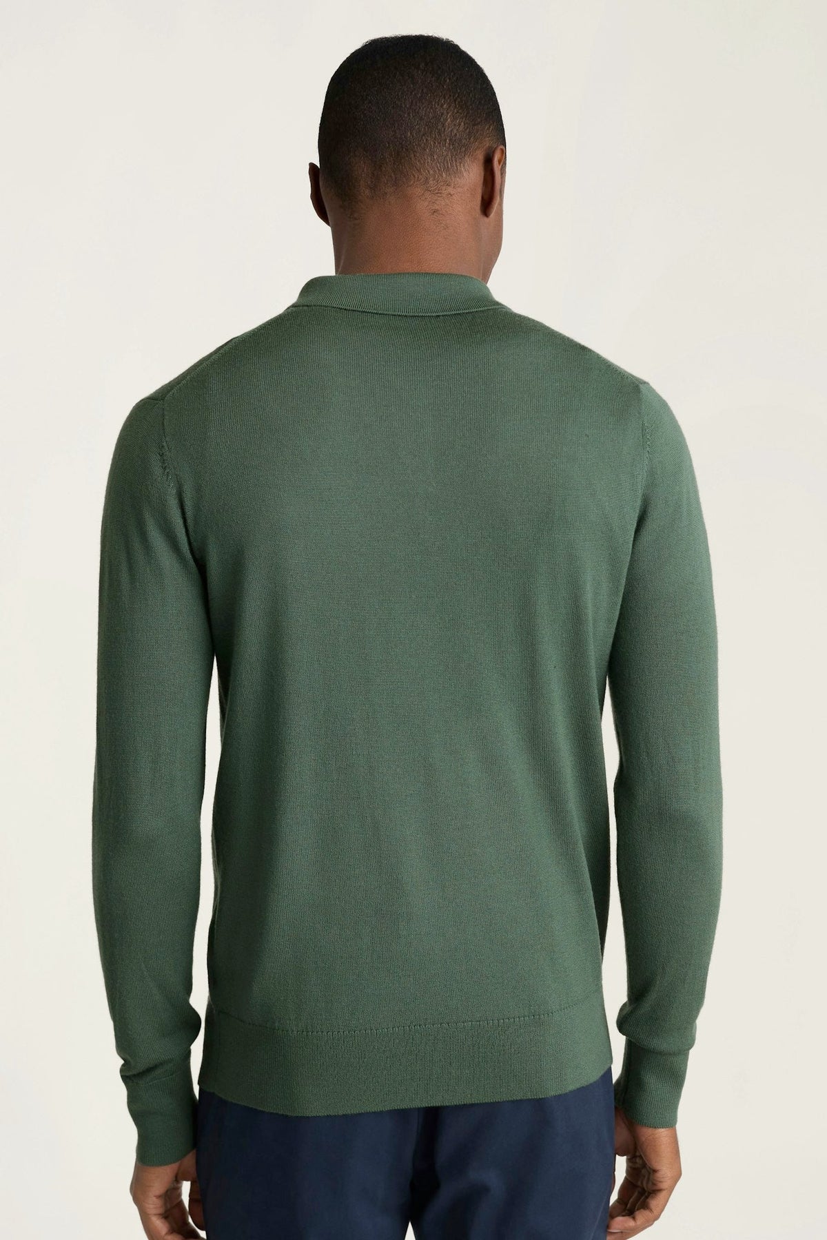 Merino Long Sleeve Sweater Polo