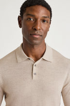 Washable Merino Long Sleeve Sweater Polo