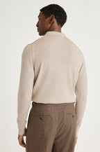 Washable Merino Long Sleeve Sweater Polo