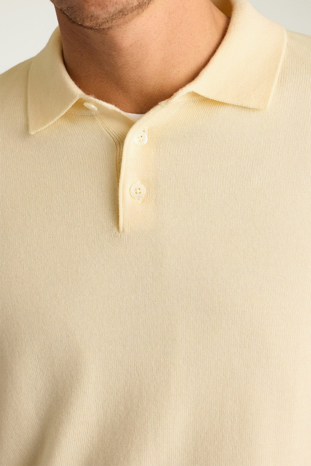 Merino Long Sleeve Sweater Polo