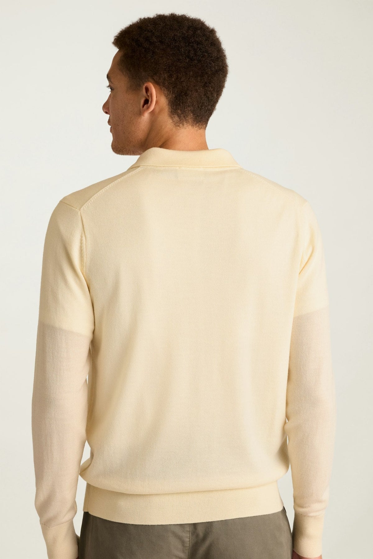Merino Long Sleeve Sweater Polo