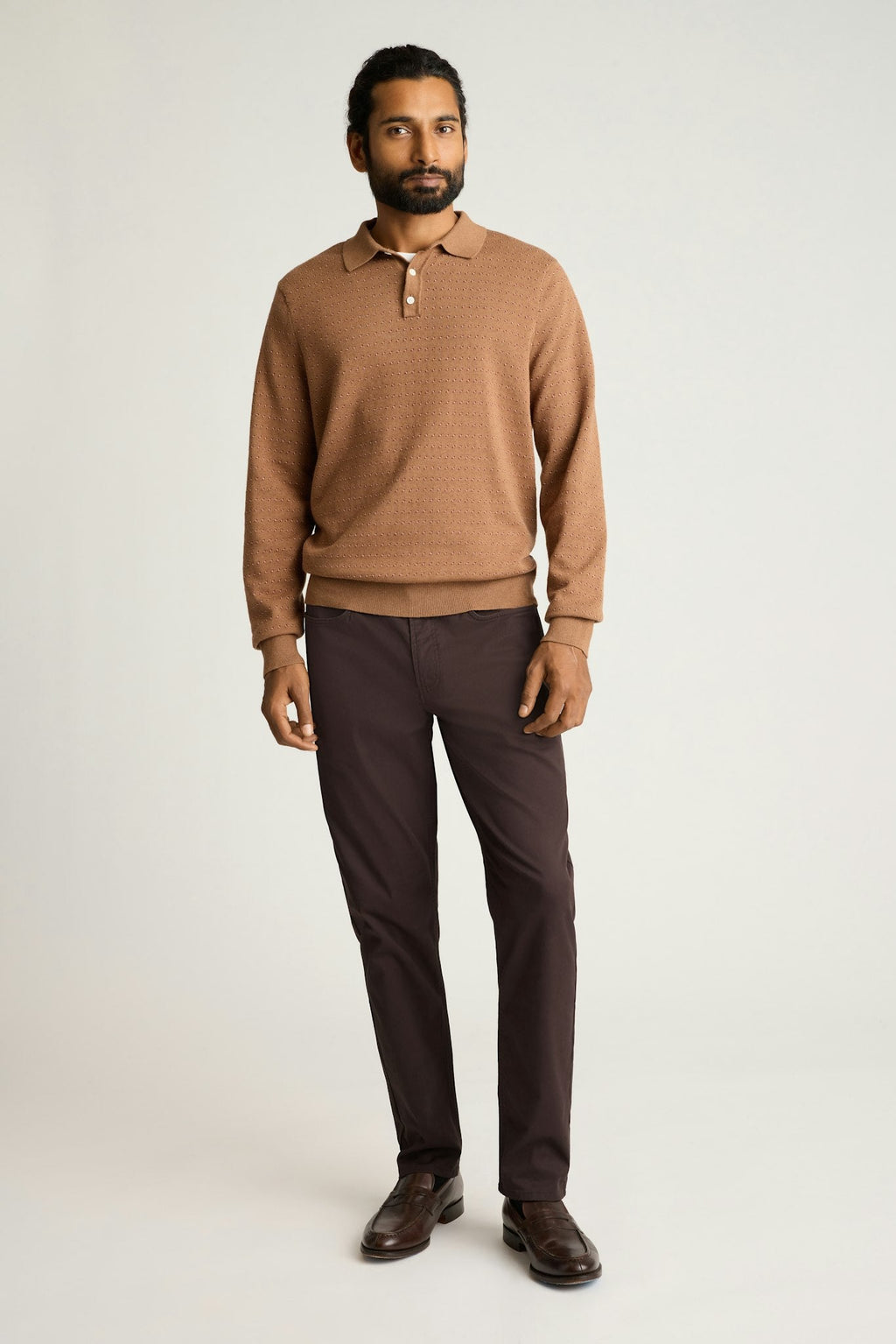 Hudson Long Sleeve Sweater Polo