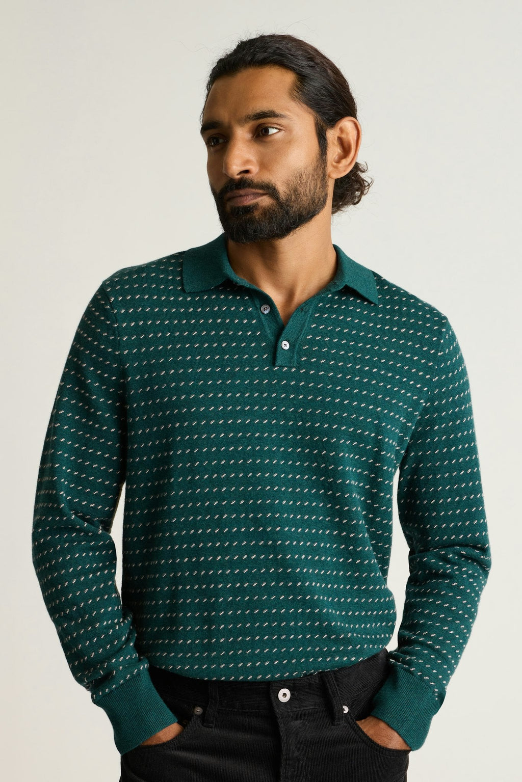 Hudson Long Sleeve Sweater Polo