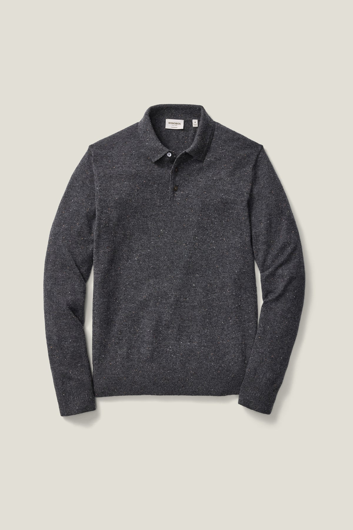 Cashmere Long Sleeve Sweater Polo