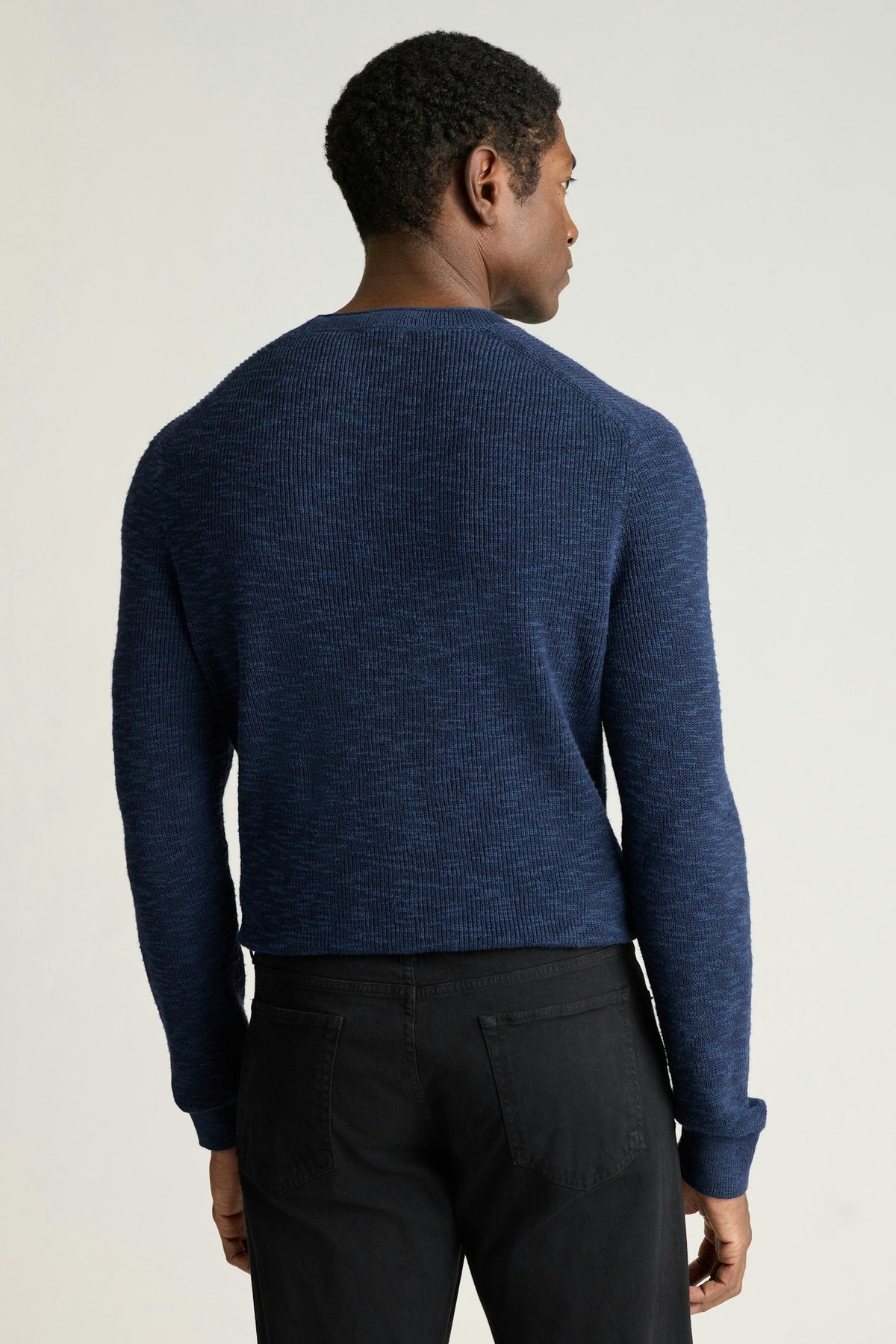 Linen Cotton Roll Neck Sweater