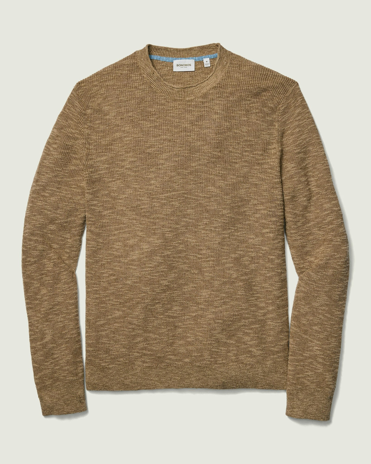 Linen Cotton Roll Neck Sweater