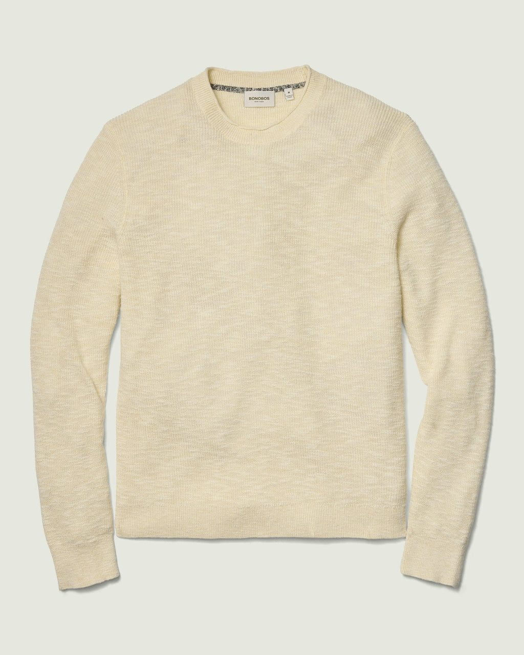 Linen Cotton Roll Neck Sweater