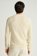 Linen Cotton Roll Neck Sweater