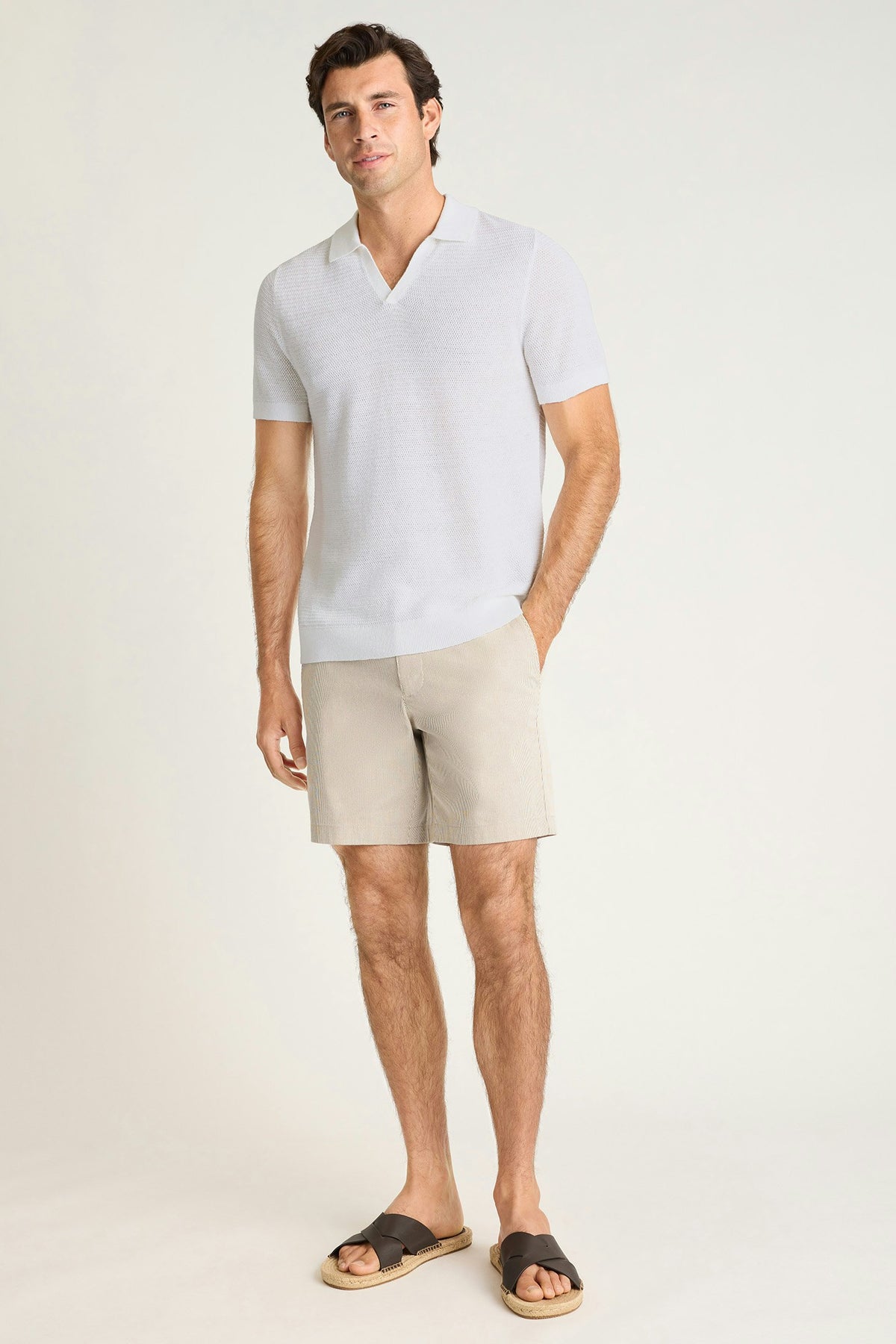 Hudson Linen Cotton Sweater Polo