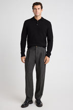 Wool Boucle Sweater Polo