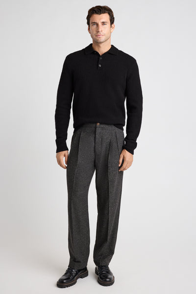Wool Boucle Sweater Polo