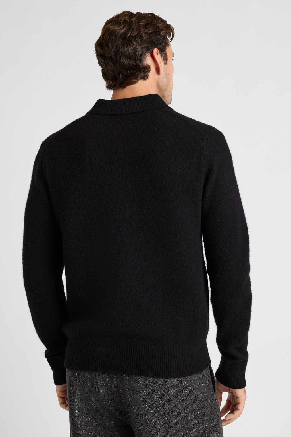 Wool Boucle Sweater Polo