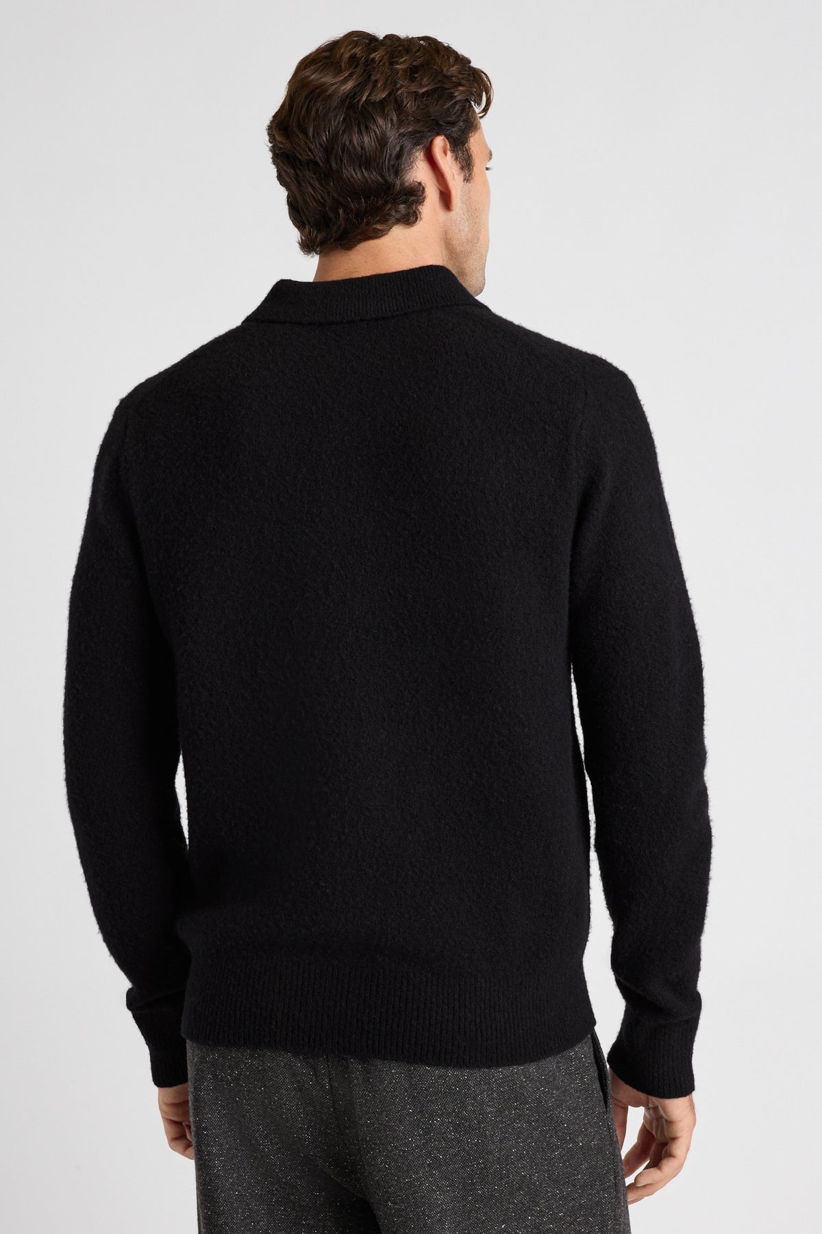 Wool Boucle Sweater Polo