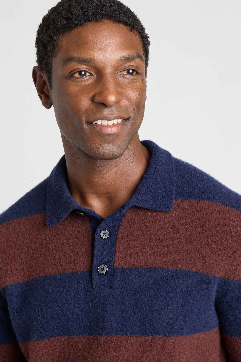 Wool Boucle Sweater Polo