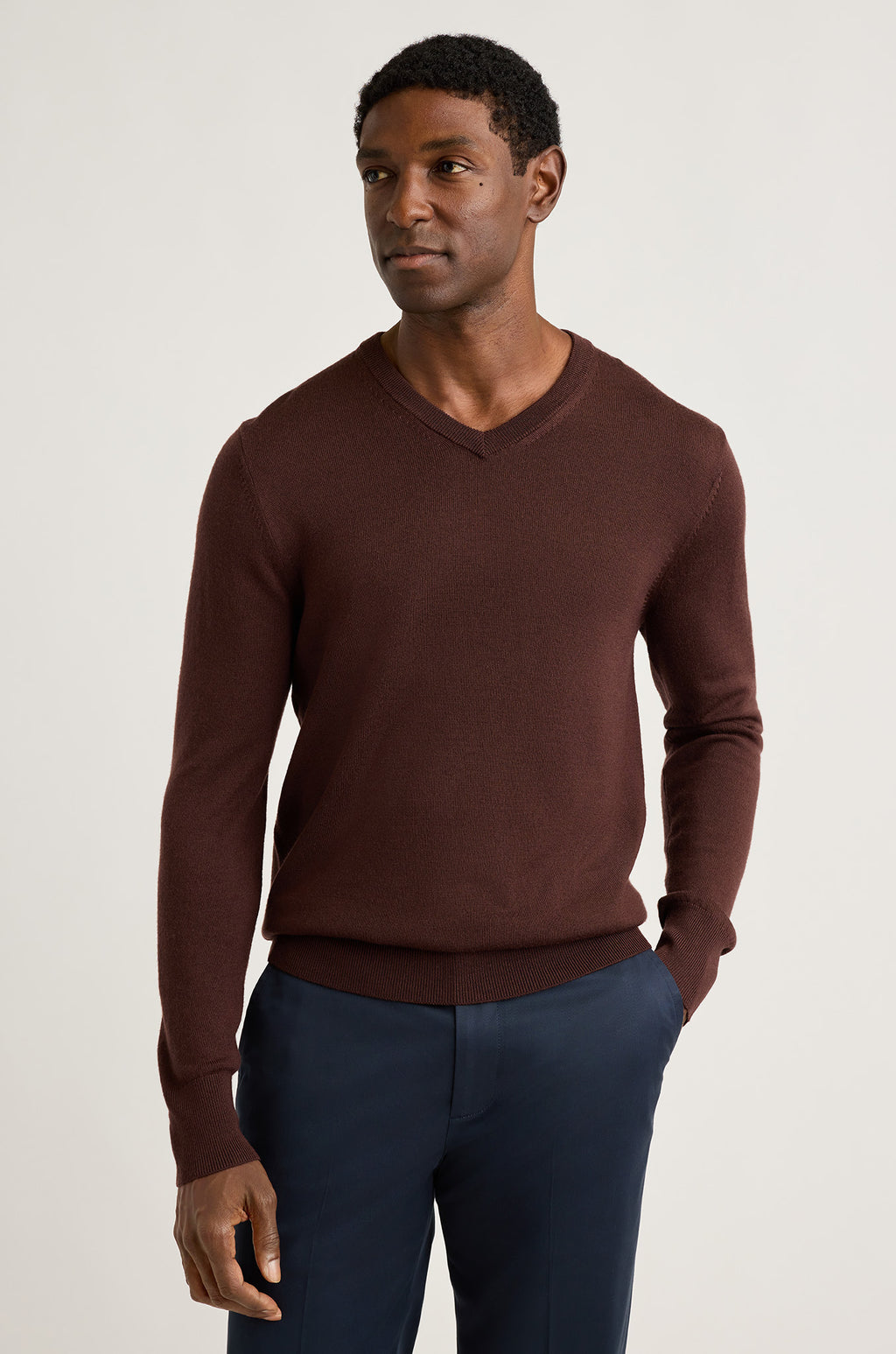 Washable Merino V-Neck Sweater