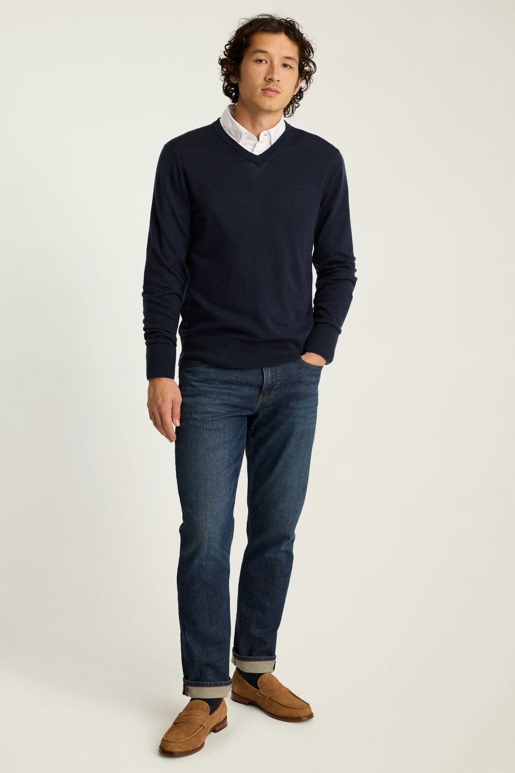 Washable Merino V-Neck Sweater