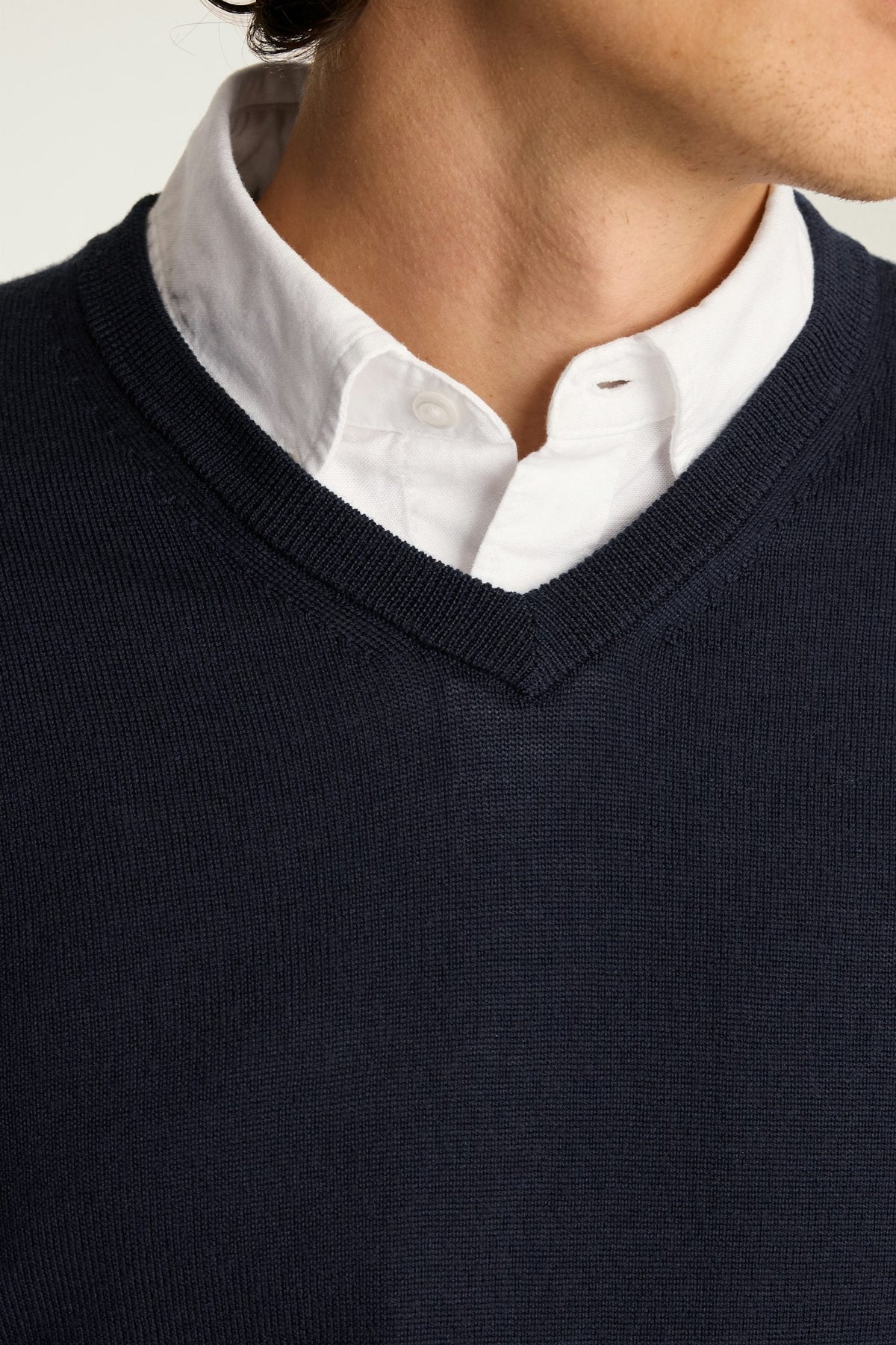 Washable Merino V-Neck Sweater