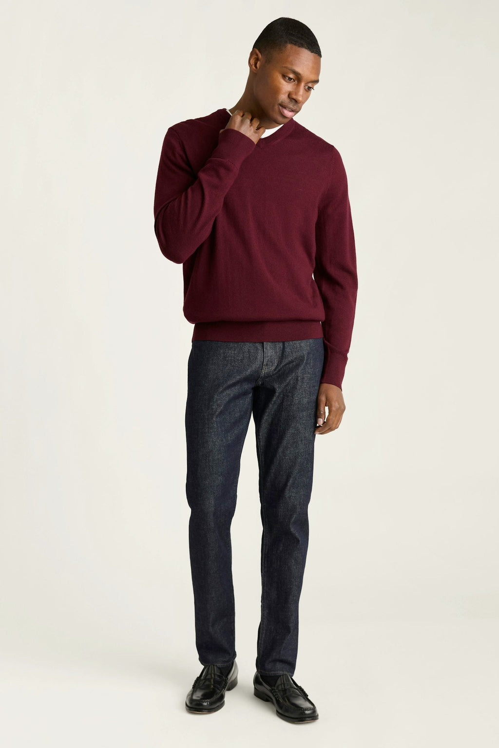 Washable Merino V-Neck Sweater
