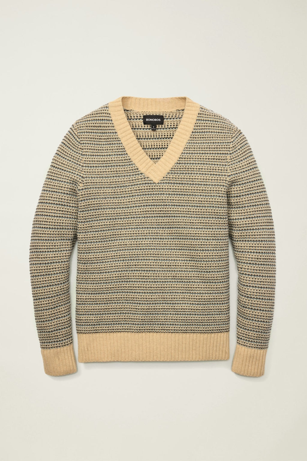 Tricolor V Neck Sweater