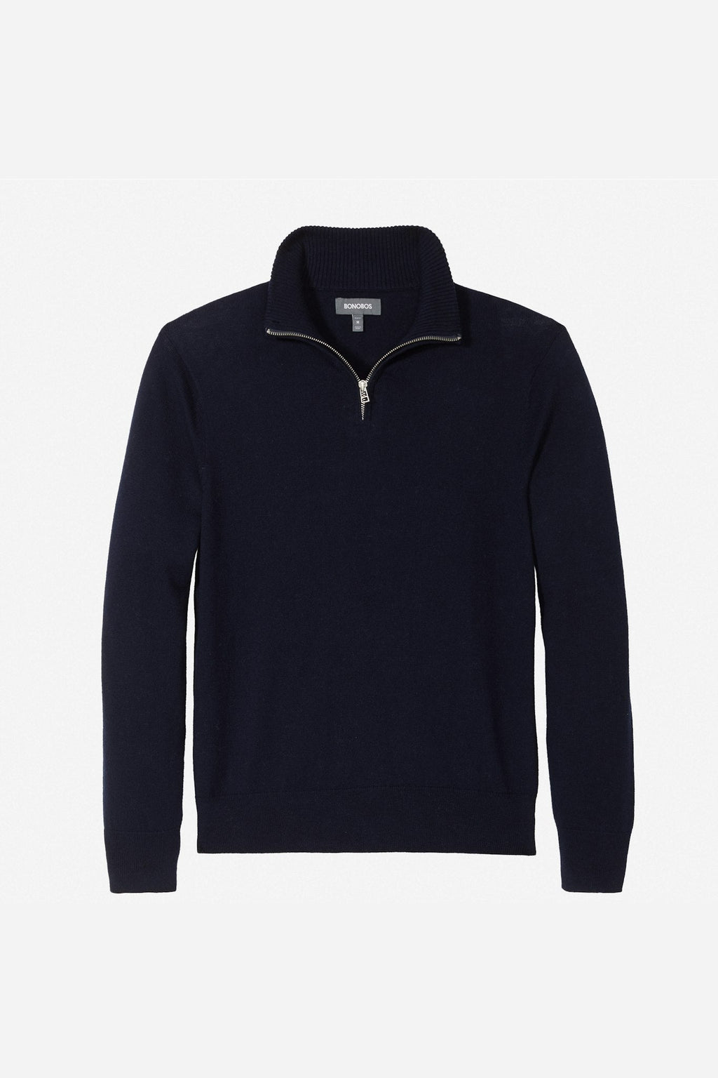Washable Cotton Cashmere Half-Zip Sweater
