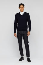 Cotton Cashmere V-Neck Sweater