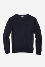 Cotton Cashmere V-Neck Sweater