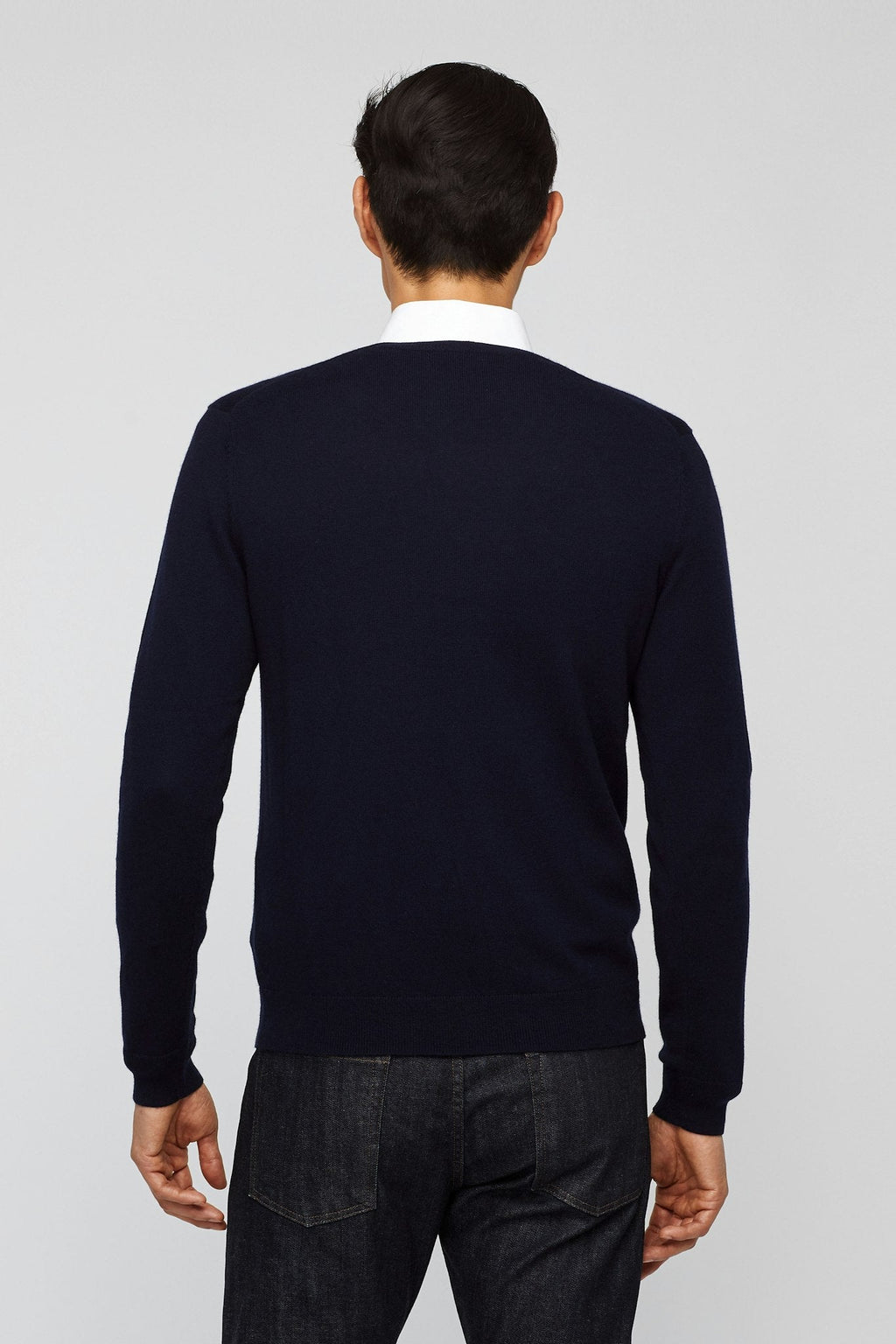 Cotton Cashmere V-Neck Sweater