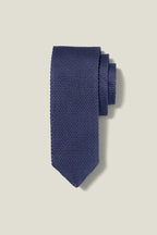 Premium Necktie - dark blue knit
