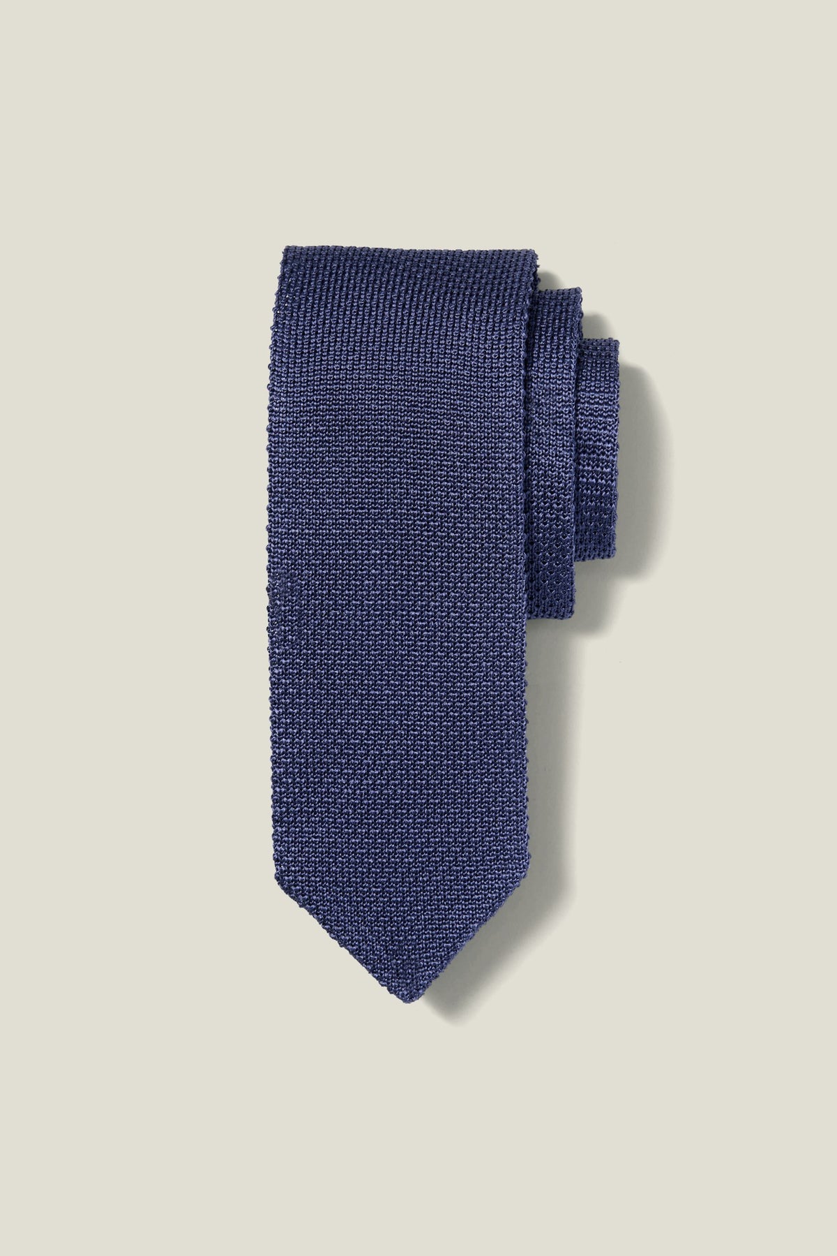 Premium Necktie - dark blue knit