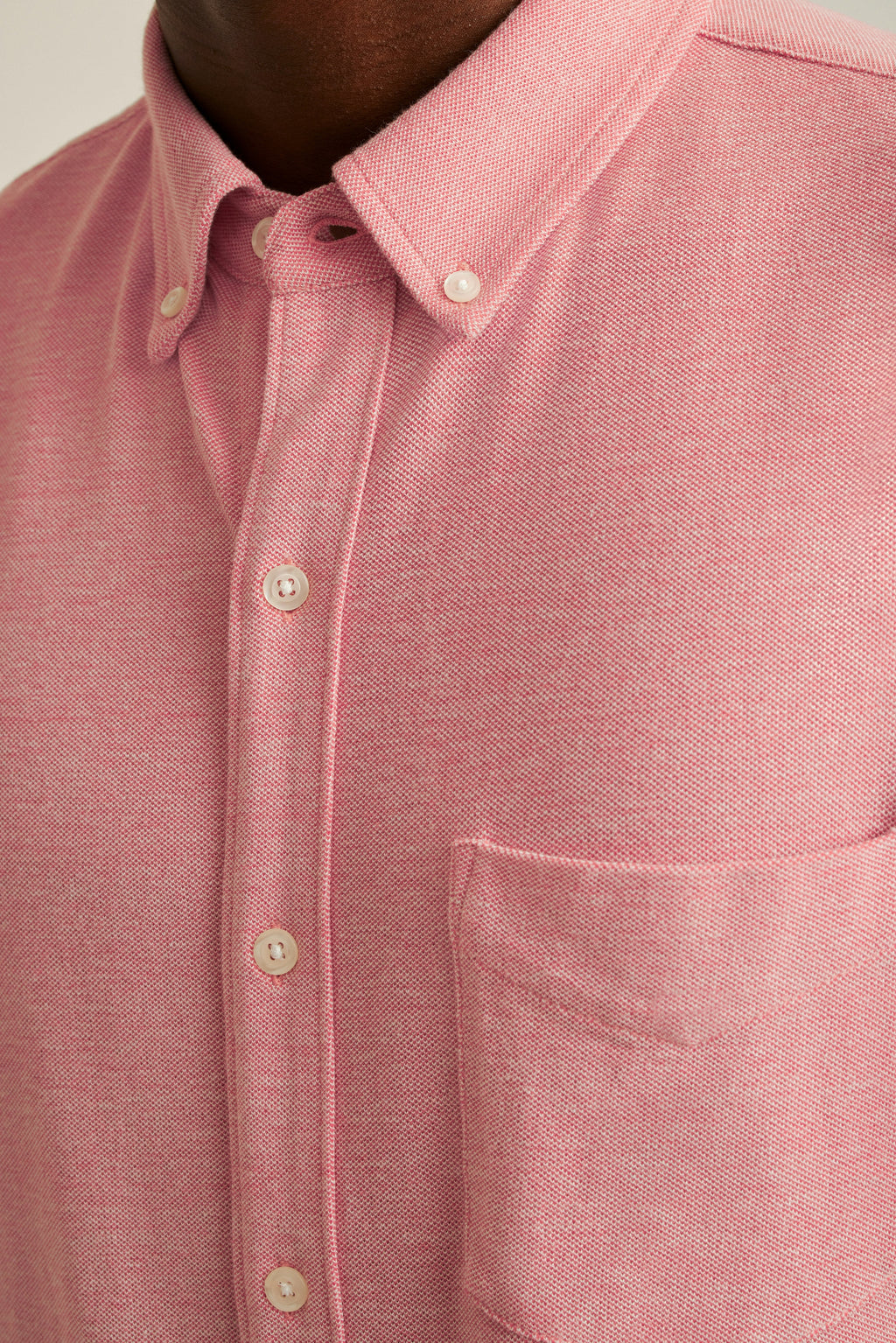 Knit Oxford Short Sleeve Shirt