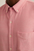 Knit Oxford Short Sleeve Shirt