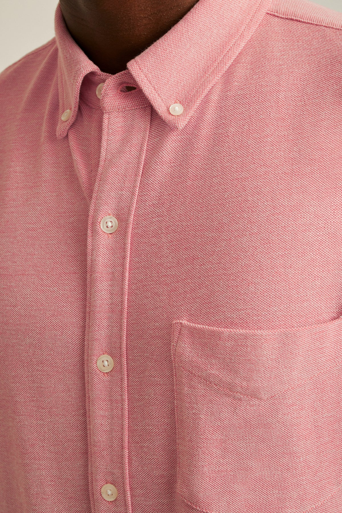 Knit Oxford Short Sleeve Shirt
