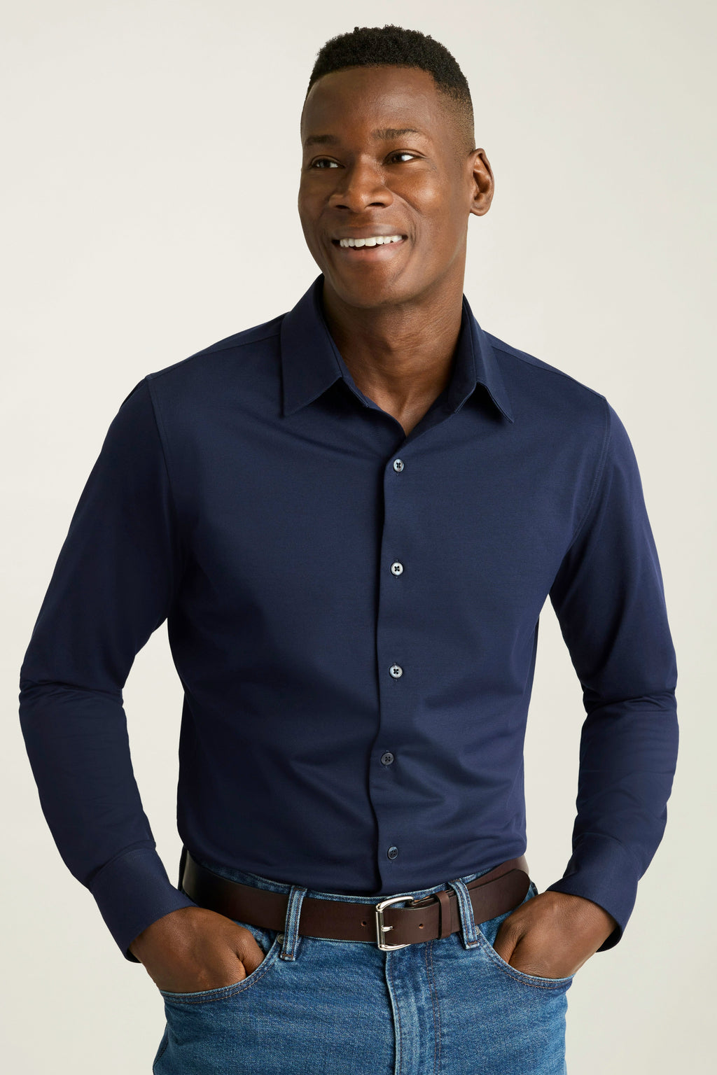 Tech Pique Button Down Shirt