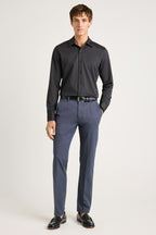 Tech Pique Button Down Shirt - charcoal texture